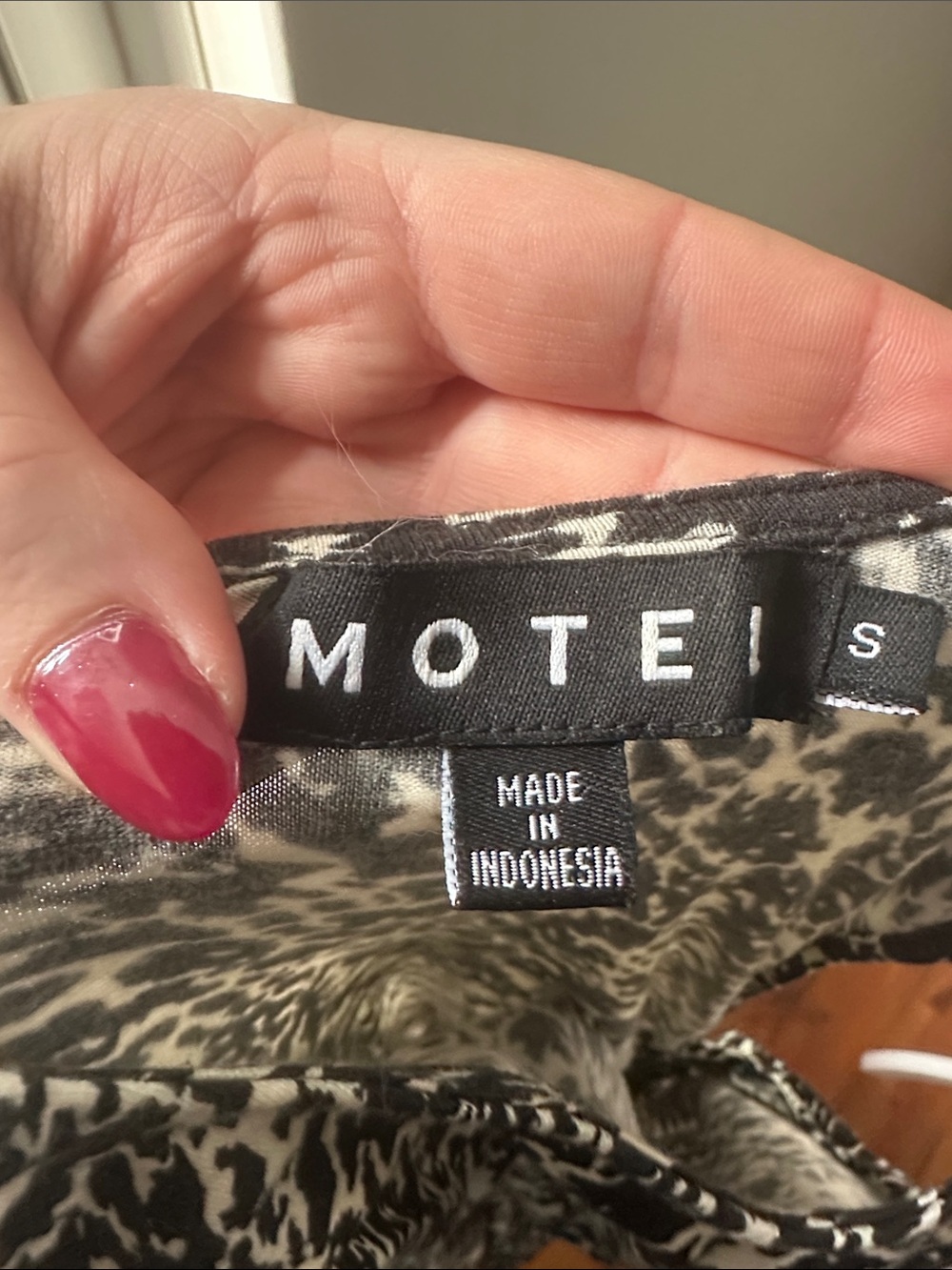 MOTEL ROCKS Adrilla Animal‎ Print Moto Biker Side Cinch Bodycon Mini Dress Small - Picture 5 of 6